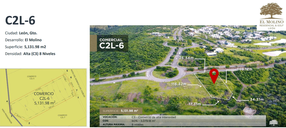 terreno en venta paseo del molino el molino residencial  golf leon guanajuato pTNrmxY